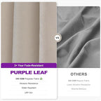 PURPLE LEAF 10 Feet Patio Umbrella Outdoor Cantilever Solar Powered LED Swivel Square Umbrella Aluminum Offset Umbrella with 360-degree Rotation for Garden Deck Pool Patio, Beige