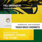 Dont Tread On Me Flag 3 x 5' ft | Gadsden Tea Party Flag | Nylon Embroidered Snake | Quadruple Stitched Fly End | 100% Guarantee | Brass Grommets for Easy Display | Premium Quality