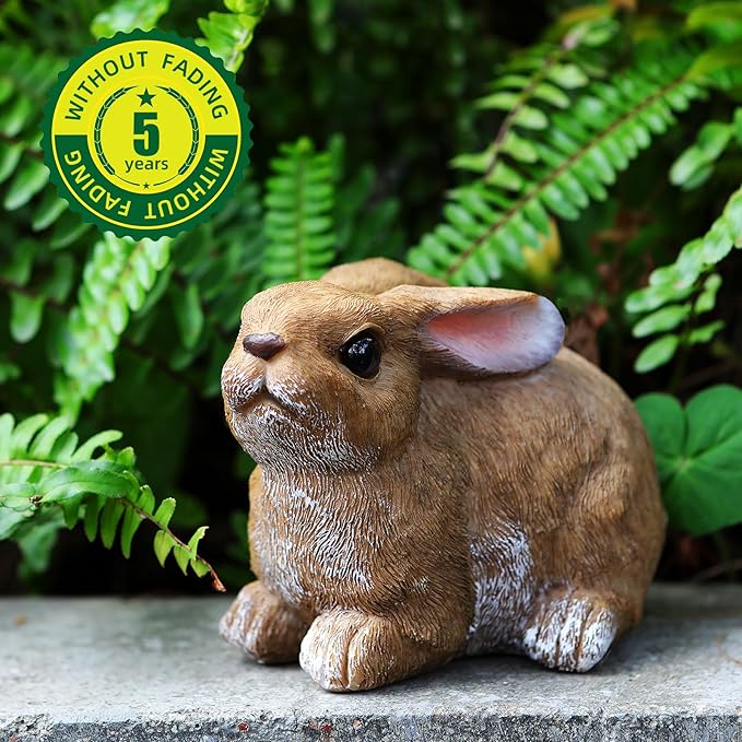 Bunny Decor Yard Decorations Outdoor Set of 3, Bunny Decorations for Home Garden Outdoor Statues, Easter Rabbit Figurines mom Gifts