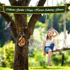 Playful Tree Faces Decor Outdoor, Whimsical Tree Decorations Outdoor for Gardens & Yards, Adding Personality to Nature for Your Lawn & Garden Ornaments (Small)