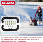 GELASKA 117-7700 Snowblower Paddles with 117-7717 Scraper for Toro Power Clear 180, 418 ZE, 418 ZR, 518 ZR, 518 ZE, 38272, 38282, 38472, 38473, 38273, 38283, 38274 Snowthrowers