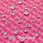Kevin Textile Outdoor Waterproof Throw Pillow Covers Pack of 2 Valentines Weaving Texture Water Resistant Decorative Cushion Covers for Garden Patio Tent Balcony Bench Couch 16x16 Inch, Hot Pink