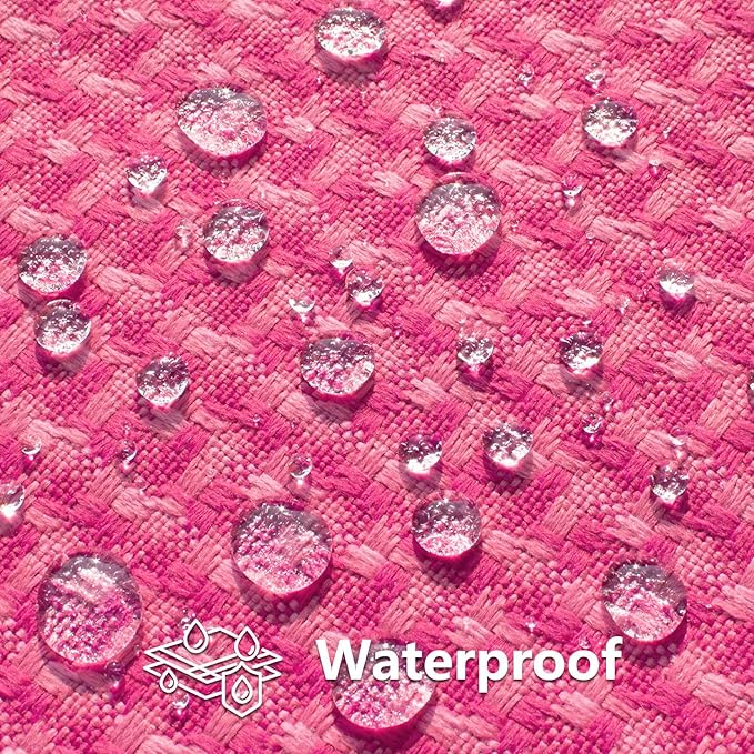 Kevin Textile Outdoor Waterproof Throw Pillow Covers Pack of 2 Valentines Day Farmhouse Decorative Cushion Covers for Garden Patio Tent Balcony Bench Couch Sofa 12x20 Inch, Hot Pink