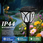 GIGALUMI Solar Lights Outdoor Waterproof, 6 Pack LED Solar Garden Lights, Outdoor Decorations, Garden Decor for Yard, Patio, Landscape, Planter, Walkway (Cold White)