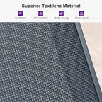 PURPLE LEAF Chaise Lounge Chair Outdoor 2 Pieces Pool Lounge Chairs 5 Adjustable Position with Armrests and Side Table Aluminum Patio Lounge Chair for Outside Backyard Beach Pool, Grey