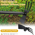 Garden Hoe, 2 in 1 Hand Hoe Garden Tools,45 Inch Long Handle,Garden Hoe and Cultivator for Weeding Cultivating Planting, Small Hand Rake Tiller for Flower Bed Gardening, Loosening Soil