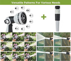 Tuyeho Retractable Garden Hose Reel 100FT, Wall Mount Heavy Duty Water Hose Reels with Automatic Slow Rewind System, Outdoor Hoses Reel with 2 Hose Nozzles for Garden Watering, Car Wash, Pet Shower