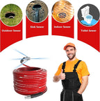 NaiNai 100FT Sewer Jetter Kit for Pressure Washer,1/4 Inch NPT Sewer Jetting Hose,Pressure Washer Drain Cleaner Hose 5800PSI with Sewer Jetter Nozzles, Gloves, Waterproof Tape, Apron (100FT)