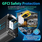 3000 Watt Power Inverter Pure Sine Wave with 6100Watt Surge for 2S 12V DC to 120V AC Converter,UL Listed GFCI outlets, Lithium Battery Compatible for RVs,Off-Grid Solar Power Inverter by GIANDEL