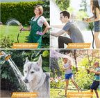 RESTMO Garden Hose Nozzle, Heavy Duty Metal Water Hose Nozzle with 7 Adjustable Spray Patterns, High Pressure Hand Sprayer with Flow Control, Best for Watering Plant & Lawn, Washing Car & Pet, Yellow