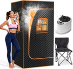 NAIZEA Sauna Box,Upgraded Version Portable Steam Sauna, Portable Saunas for Home with 3L 1200W Steamer, Remote Control, Folding Chair, Full Body Saunas Tent for Relaxation,2.9'x2.9'x5.9'