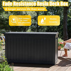 231 Gallon Waterproof Outdoor Storage Box,Large Resin Deck Box,Lockable Outside Storage Box Container for Patio Furniure,Garden,Pool Tools (231 Gallon,Black)
