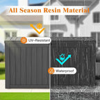 Outdoor Storage Box - Lockable Waterproof UV-Resistant Resin Deck Box for Patio Cushions, Pool Accessories (Black, 150 Gallon)