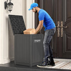 Package Delivery Box for Outside, 48 Gallon Storage with Lockable Secure, Large Resin Outdoor Package Drop Container