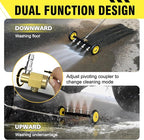 RAYNEL 16'' Pressure Washer Undercarriage Cleaner and Water Broom Attachment with 3 Pcs Extension Wands and 8 Nozzles - 4000PSI, 1/4'' Connector - for Electric and Gas Power Washers