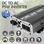 Wagan EL3804 Pure Line Inverter 1000 Watt DC 12V to 110V AC Car Pure Sine Wave Power Inverter for Home RV Camping Van Life Off Grid ETL Certified
