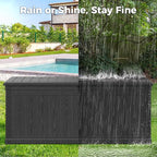 Lyromix 260 Gallon Outdoor Extra Large Resin Storage Box, Waterproof Deck Box Lockable & UV-Resistant, Outside Cushion Storage for Patio Furniture, Garden Tools, Pool Accessories, Black