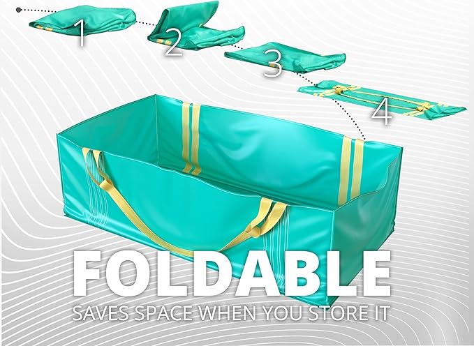 TidyFriend Dumpster Bag, Reusable Yard Waste Bags, Foldable Yard Waste Container, Trash Bag for Trash Management, Multiple Times Use During Renovations, Can Hold Up to 3,500 lbs