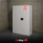 FireKing Platinum Flammable Safety Cabinet, Lab Chemicals Flammable Storage Cabinet, 45 Gallon Steel Safety Cabinets with Manual Door for Commercial, Industrial & Home Use, 43" x 18" x 65"