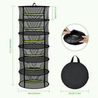 Herb Drying Rack with Mesh Design, Hanging Drying Rack with Green Zipper & Garden Pruning Shears – Versatile Plant Drying Solution (6 Layers)