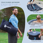 Lifepro NordPod Recovery Ice Tub – Portable Cold Plunge Tub for Athletes, Ice Bath for Recovery & Therapy – Outdoor/Indoor Use, All-Weather Lid, XL Size – Holds Up to 102 Gallons