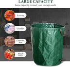 kingsea 2 Pack Reusable Garden Waste Bags,Heavy Duty Yard Waste Bag with Dual Handles,Lawn Pool Garden Leaf Bag for Collecting Leaves Grass Clippings Yard Debris (32 Gallon)