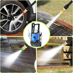 Pressure Cleaner 5000 PSI 4.0GPM Portable Power Cleaner with 4 QC Nozzles, 500ML Foam Cannon for Cars/Fences/Driveways/Home/Patios Cleaning, Blue