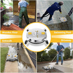 EVEAGE 16.5" Pressure Washer Surface Cleaner, Power Washer Surface Cleaner w/Extension Wand & Replacement Nozzle, 4 Wheels - Powerful Pressure Washer Attachment for Patios,4000PSI
