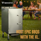 SmokinTex 'The XL' Series Electric Smoker - Largest Residential Meat Smoker Grill with Dual 700W Elements, 80 lbs. Capacity, Temperature Control, Stainless Steel