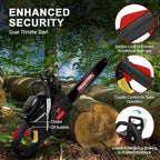 62cc Gas Chainsaw, 20 Inch 16Inch Chain Saw, Gas Powered Chainsaws, 2-Stroke 3.5-HP Gasoline Power Chain Saws with Automatic Oiler for for Wood Cutting and Tree Trimming, Easy-Start, Black
