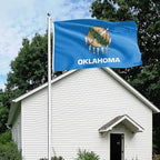 FLAGWIN Oklahoma Flag 3x5 FT - Double Sided Polyester Oklahoma State Flag Outdoor 3 Ply - Vivid Color and Fade Proof State of Oklahoma Flags with Brass Grommets