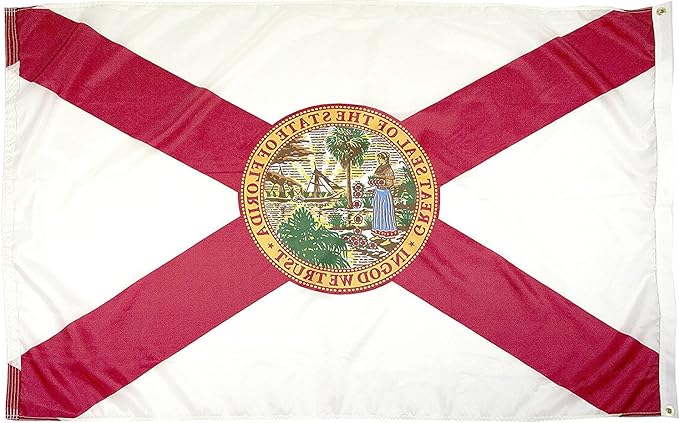 FlagSource Florida Nylon State Flag, Made in the USA, 3x5'