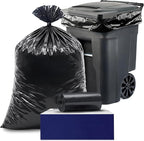 Plasticplace 64-65 Gallon Trash Can Liners for Toter │ 2.0 Mil │ Black Heavy Duty Garbage Bags │ 50” x 60” (50 Count)