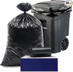 Plasticplace - W65LDBTL2RL 64-65 Gallon Trash Can Liners for Toter │ 2.0 Mil │ Black Heavy Duty Garbage Bags │ Rolls │ 49” x 59” (50 Count)