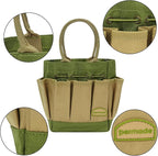 Succulent Tools Kit with Organizer Bag- 13Pcs Indoor Gardening Tools |Mini Succulent Hand Tools with Tote, Succulent Transplanting Supplies, Present for Gardeners Plant Care (Green)