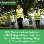 1.2-Gallon Small Trash-Bags Biodegradable Garbage-Bag - Mini Clear White Unscented Bulk 100 Counts Compostable Recycling Liners for Kitchen Bathroom Car Can Wastebasket Inwaysin