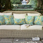 LVTXIII Outdoor/Indoor Throw Pillows, Decorative Patio Accent Pillows, Fluffy Water Repellent Garden Cushions for Home Patio Coach Sofa Use, 20×20 Inch, Pack of 2, Damask Green