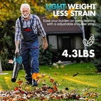 Leaf Blower Cordless - 2025 Update 150000RPM & 3 Speed Levels Electric Leaf Blower with 2 x 4.0Ah Battery and Charger, Extension Tube Blower for Lawn Care, Yard, Garage, Blowing Leaves, Dust or Snow