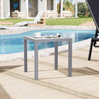 Crestlive Products Outdoor Side Table - Small Metal Square End Table - Easy to Assemble, Weather Resistant Ideal for Garden, Patio, Poolside, Beach, Balcony, Porch