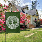 Viking Tree Garden Flag Vertical Double Sided Outdoor Yard Tree Flags 12.5x18 Inch Burlap Banners Vertical Double Sided for Outdoor Decor Lawn