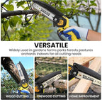 Chainsaw 6 Inch Mini Electric Chainsaw Cordless with 2 Pack Rechargeable Batteries, Battery Powered Handheld Saw for Trees Trimming Wood Cutting, Perfect Gardening Tools for Men Dad Husband