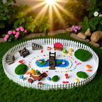 Fairy Garden Kit with 118 Pieces, Miniature Resin Figurines, Mushrooms, Bridge, Steps, Moss, Faux Flowers, Fake Fence, Crystal Gravel & Garden Accessories for DIY Fairy Gardens and Miniature Dioramas