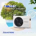 Aquastrong Inverter Swimming Pool Heat Pump, 100,000 BTU 26,000 Gallons Electric Pool Heater for Above Ground and Inground Pool, WiFi Capable Timer, Heating and Cooling Pool Heater 220V