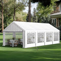 GREEN PARTY 13x26FT Party Tent Heavy Duty, Large Wedding Event Shelters with 3 Carry Bags & Removable Sidewalls, Outdoor Canopy Gazebo Commercial Tent for Carport Camping Garden Patio
