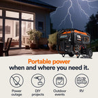 Generac 9,400 Starting Watt Dual Fuel Portable Generator - Electric Start - Gas or Propane Powered - Home Backup or Jobsite - Quiet, Long Runtime, Emergency Power - 49-State Compliant