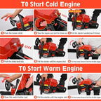 62CC Gas Chainsaw, 20 Inch Power Chain Saw, 2-Cycle Handed Petrol Chainsaws Gasoline Chainsaws Garden Tool for Cutting Trees, Wood, Outdoor Home Garden and Farm Use