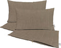 RSH DECOR: Sunbrella Pillow Covers Set of 4 | Covers Only - 26" x 16" | Outdoor Lumbar Pillow Covers Crafted with Sunbrella Performance Fabric | Canvas Taupe