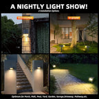3 Brightness Modes Solar Outdoor Lights with Super Bright 40LEDs, 360 Adjustable Lighting Angle, USB Charging, Longer Working Time, Waterproof, Patio, Porch, Driveway