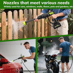 Cordless Pressure Washer Battery Powered; 990 PSI Cordless Power Washer with 4.0Ah Battery&Charge - 6-in-1 Nozzle, Handheld Portable Pressure Washer Cordless & Portable Handheld Power Washer