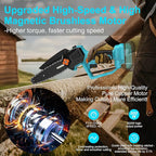 Mini Chainsaw for Dewalt 20V MAX Battery, 6-Inch Brushless Cordless Pruning Chainsaw, Security Lock, Battery Powered for Wood Cutting Tree Trimming Camping(No Battery)